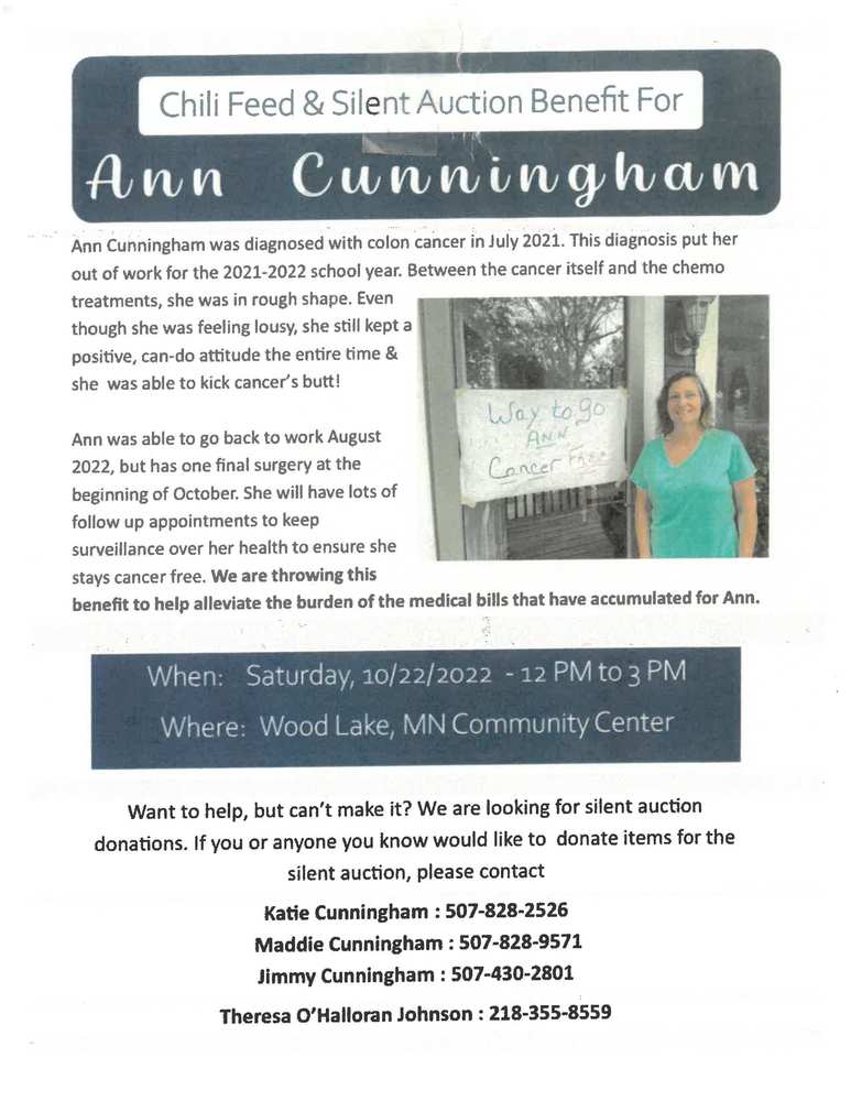Benefit for Ann Cunningham