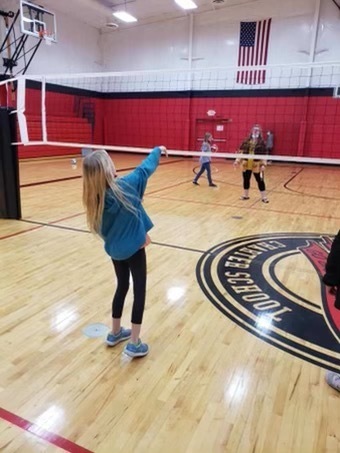 Learning to play volleyball!